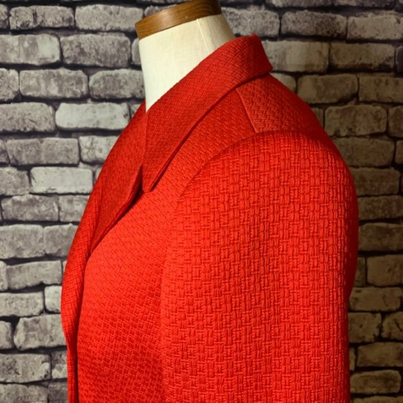 Talbots Red Double Breasted Jacket Size 12P - Picture 5 of 9